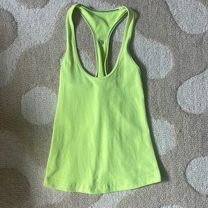 Cropped neon Lululemon top